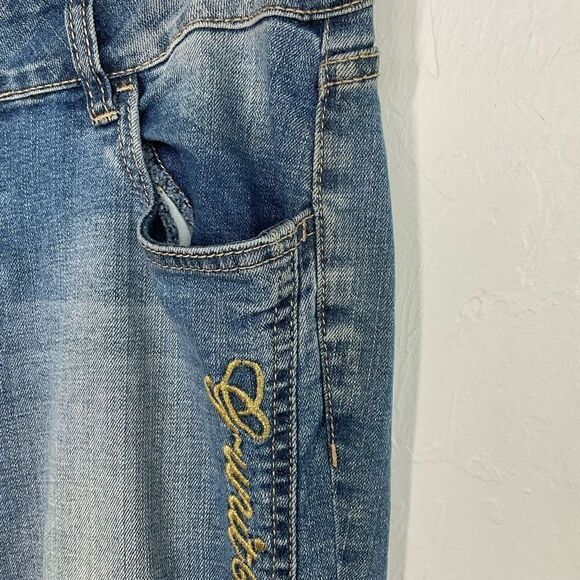 G-Unit Y2K Blue Gold Accent Bootcut Denim Jeans 11 - Picture 2 of 10